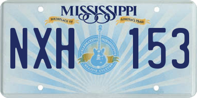 MS license plate NXH153