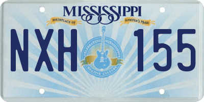 MS license plate NXH155