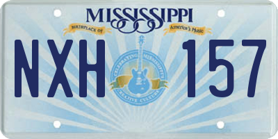 MS license plate NXH157