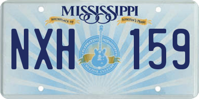 MS license plate NXH159