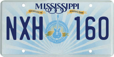 MS license plate NXH160