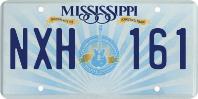 MS license plate NXH161