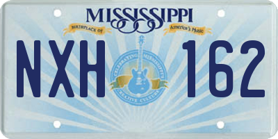 MS license plate NXH162