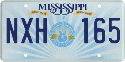MS license plate NXH165