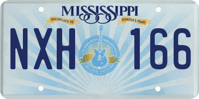 MS license plate NXH166