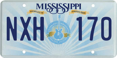 MS license plate NXH170