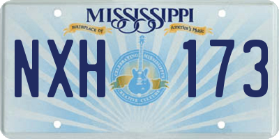 MS license plate NXH173
