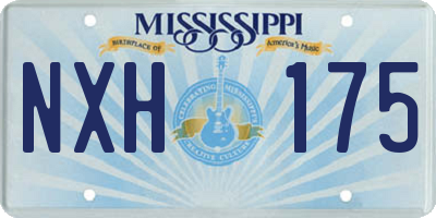 MS license plate NXH175