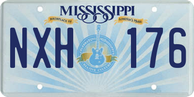 MS license plate NXH176