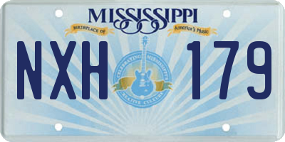MS license plate NXH179