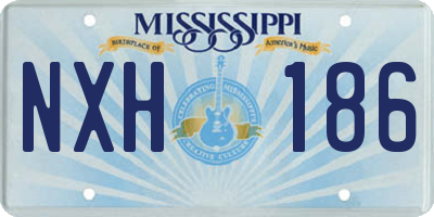 MS license plate NXH186