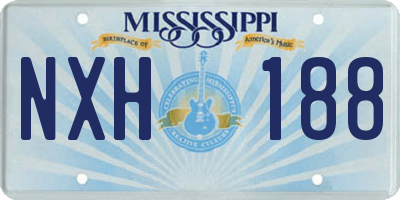 MS license plate NXH188