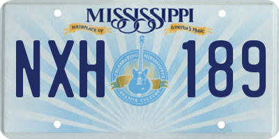 MS license plate NXH189