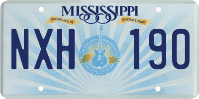 MS license plate NXH190