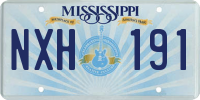 MS license plate NXH191