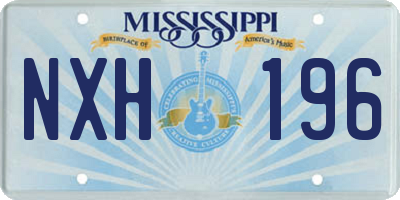MS license plate NXH196