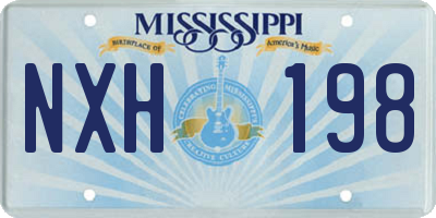 MS license plate NXH198