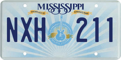 MS license plate NXH211