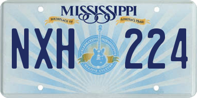 MS license plate NXH224
