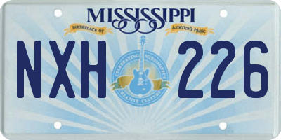 MS license plate NXH226