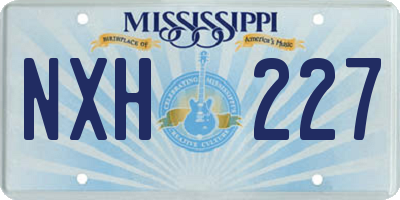 MS license plate NXH227