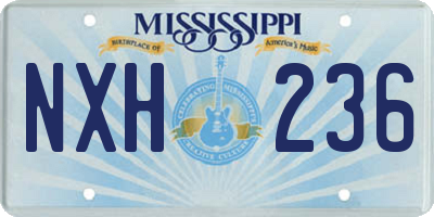 MS license plate NXH236
