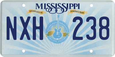 MS license plate NXH238