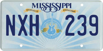 MS license plate NXH239
