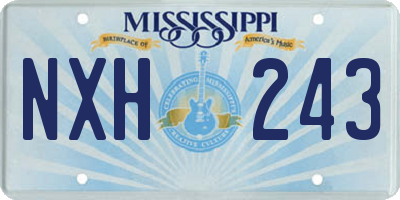 MS license plate NXH243