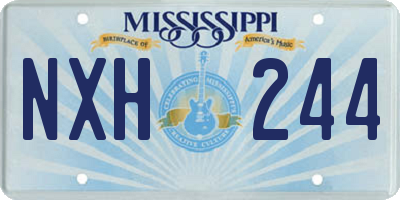 MS license plate NXH244