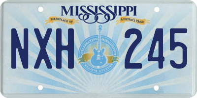 MS license plate NXH245
