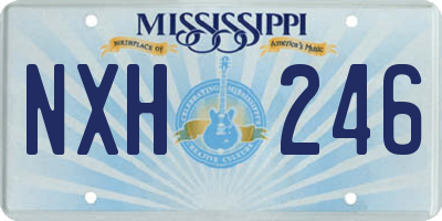 MS license plate NXH246