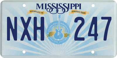 MS license plate NXH247
