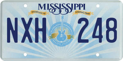 MS license plate NXH248