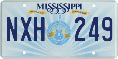 MS license plate NXH249