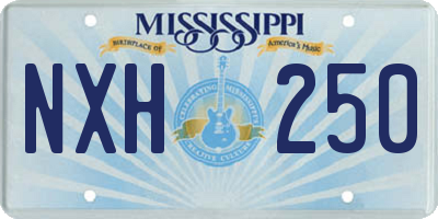 MS license plate NXH250