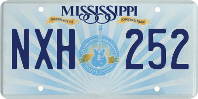 MS license plate NXH252