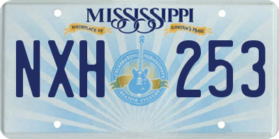 MS license plate NXH253