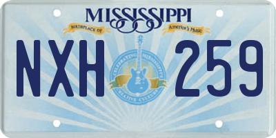 MS license plate NXH259