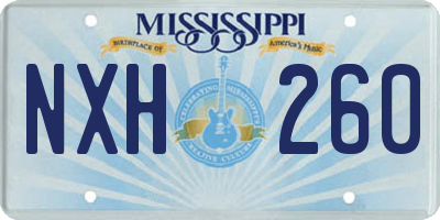 MS license plate NXH260