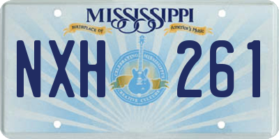 MS license plate NXH261