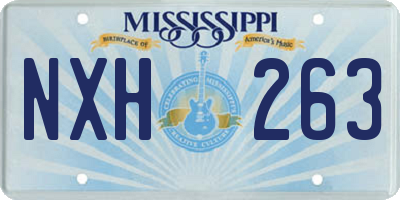 MS license plate NXH263