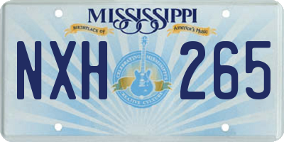MS license plate NXH265
