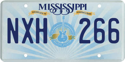 MS license plate NXH266