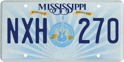 MS license plate NXH270