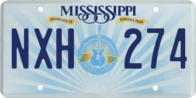 MS license plate NXH274