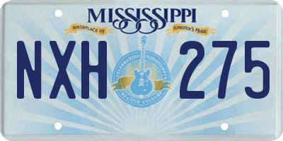 MS license plate NXH275