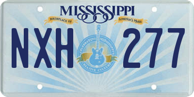 MS license plate NXH277