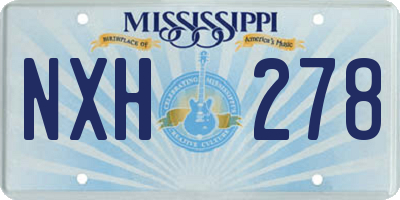 MS license plate NXH278