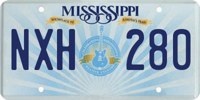MS license plate NXH280